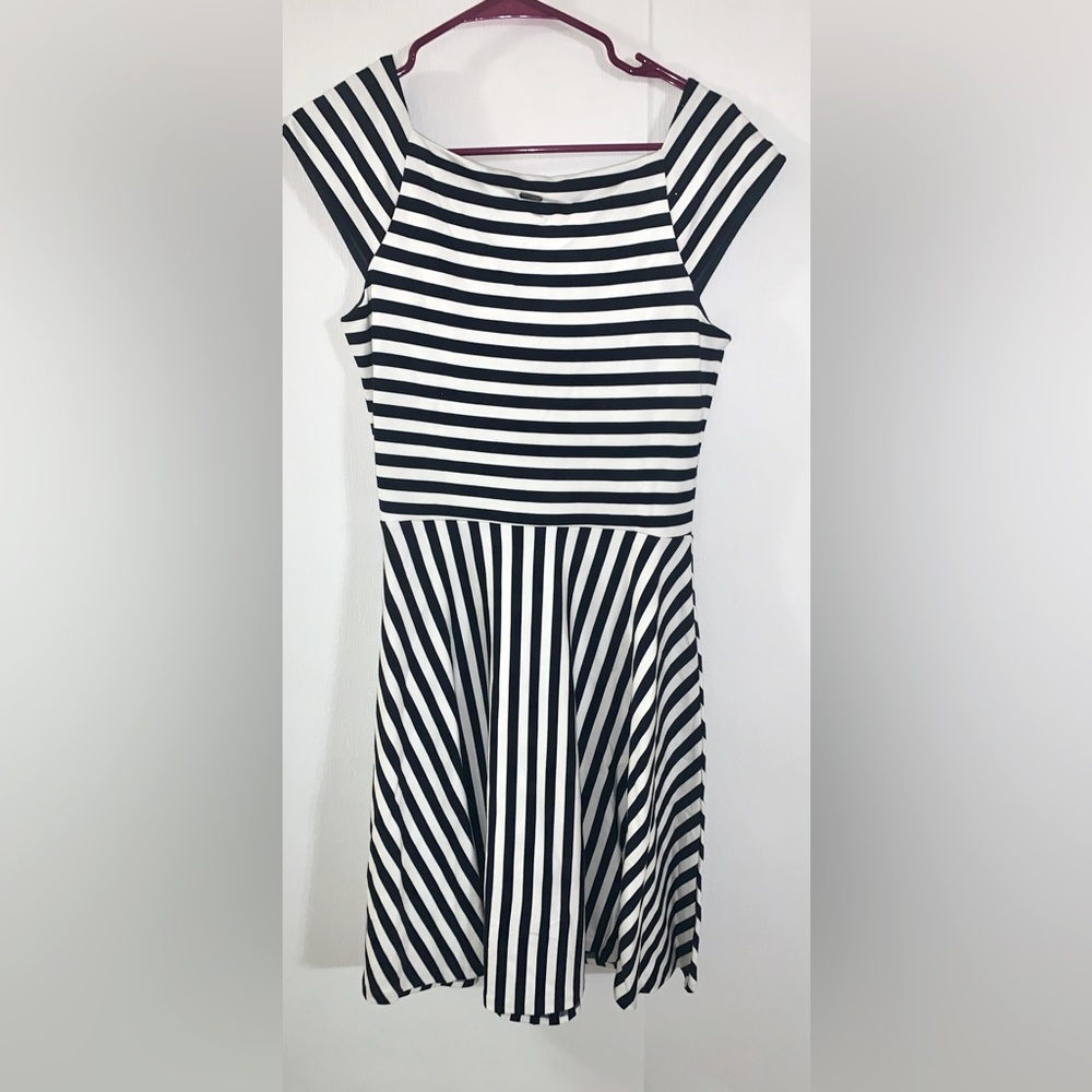 Armani Exchange Blue and white striped mini summer dress!